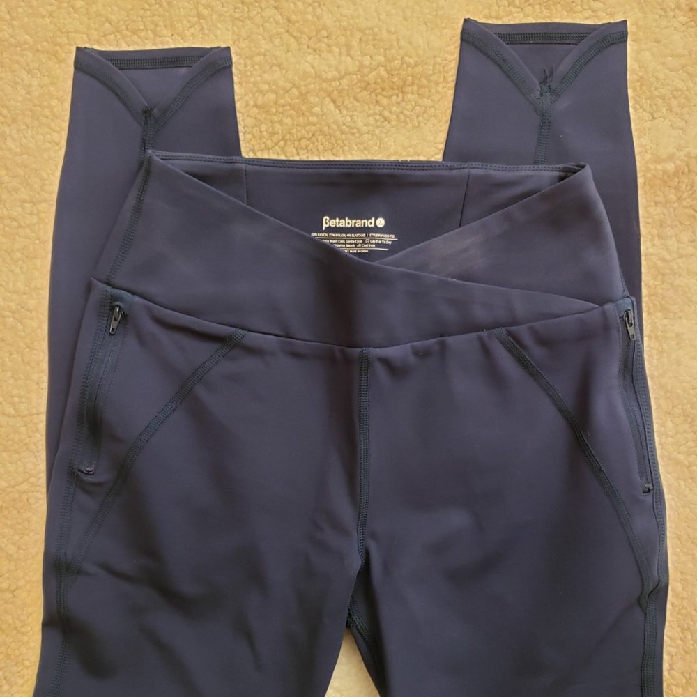 NIB Betabrand Tidal Blue Lotus Leggings Size Small Long